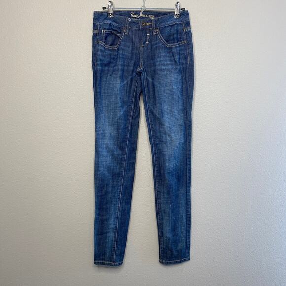 Guess Jeans Womens Size 26 Marina Low Rise Dark Wash Skinny Leg Jeans - Picture 1 of 7
